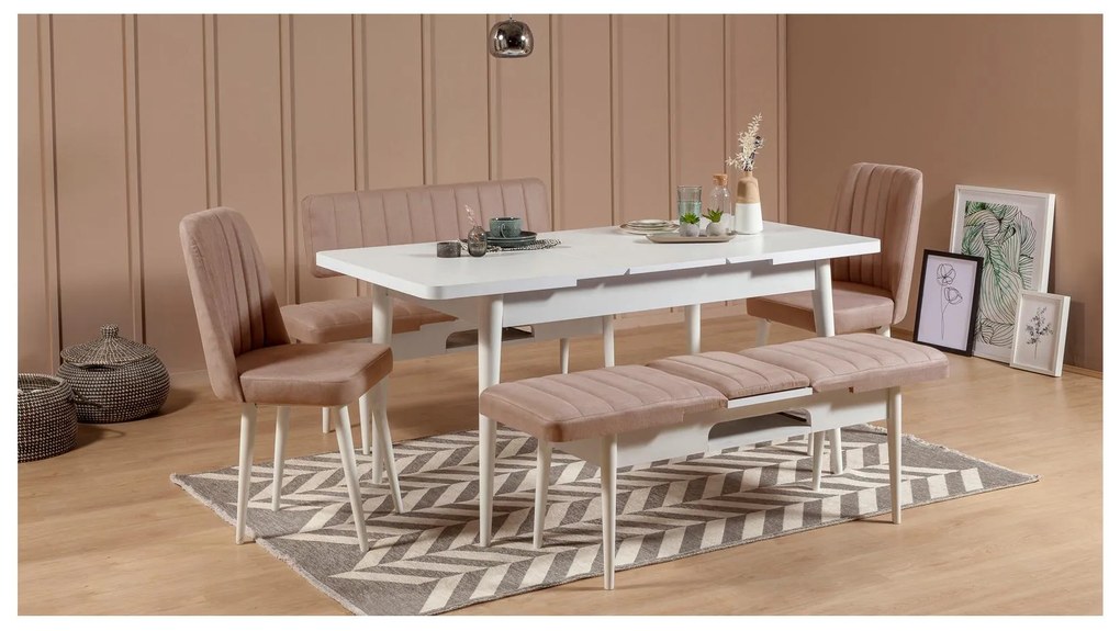 Scaun sufragerie Vlasta 1 (alb + piatră) . 1093078