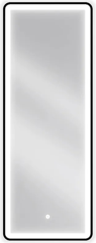 Mexen Coro oglindă de baie iluminată 45 x 120 cm, LED 6000K, anticeață, ramă neagră - 9817-045-120-611-70