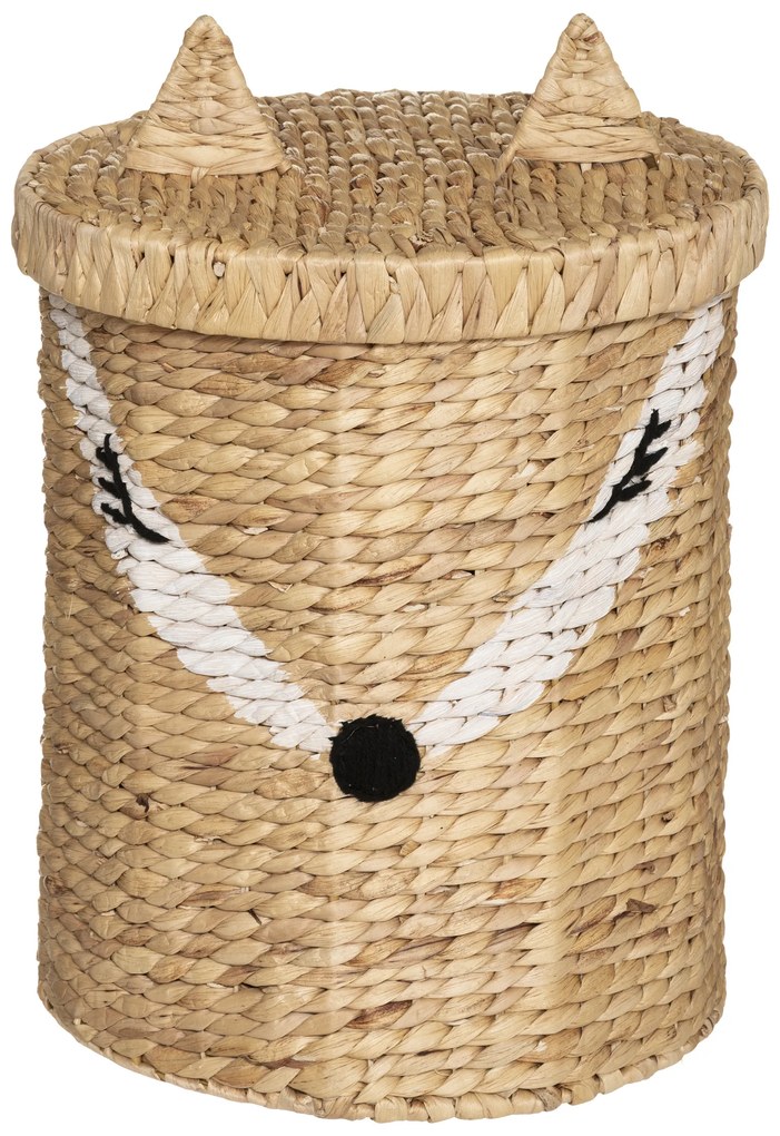 Cos pentru jucarii cu capac, in forma de vulpe, 37 cm