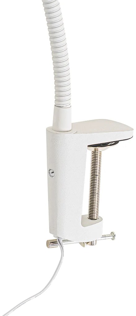 Lampă de birou cu clip alb cu LED și dimmer tactil - Lionard
