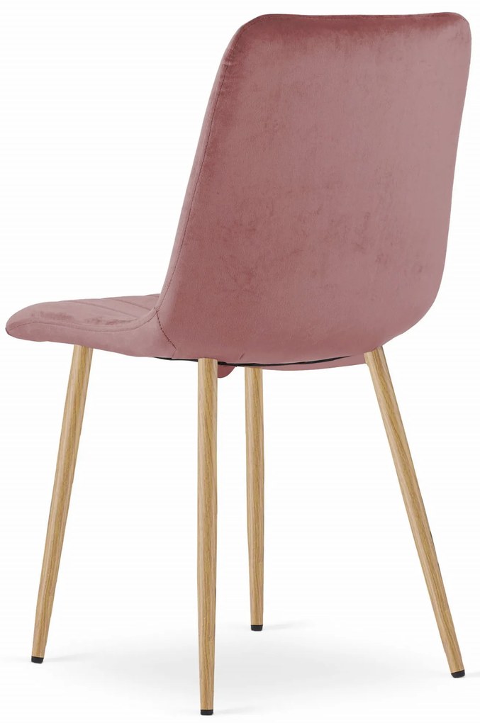 Roz scaun bucatarie LAVA din catifea