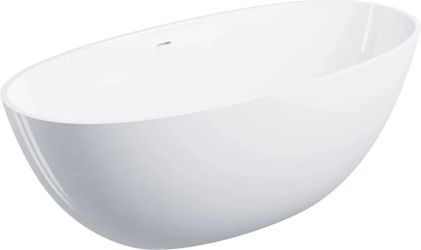 Cada freestanding compozit Omnires Shell M+ finisaj alb lucios 160x75 cm