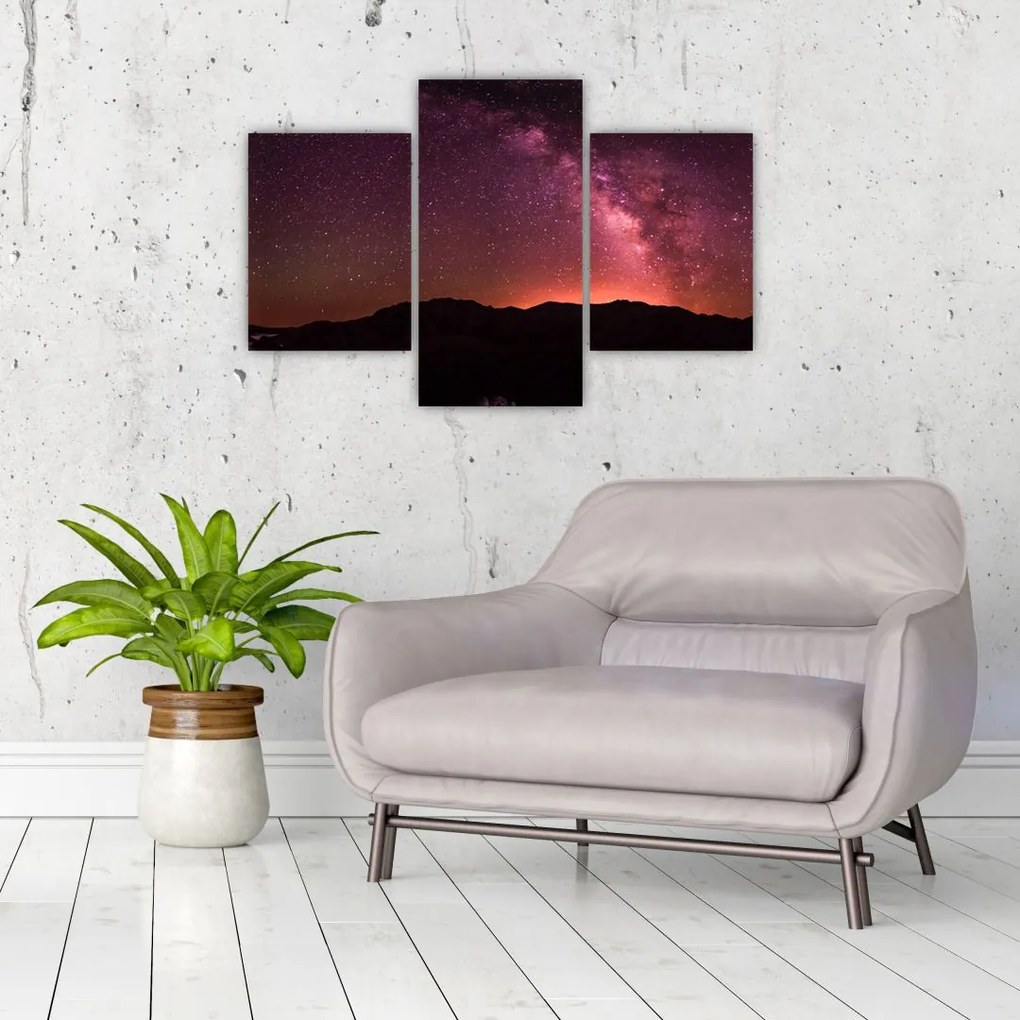 Tablou calea lactee roz (90x60 cm)