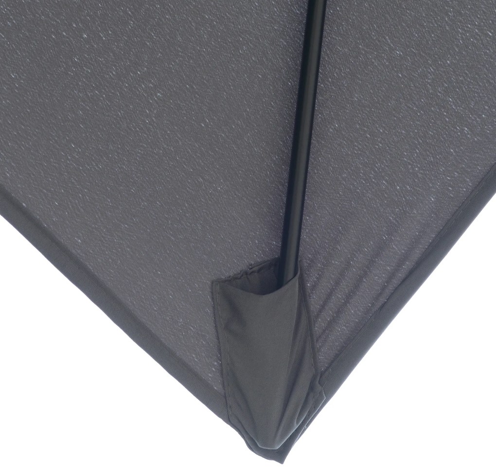 Umbrela de Gradina Dreptunghiulara Outsunny UV 50+, 200x300cm, Gri Inchis | Aosom RO