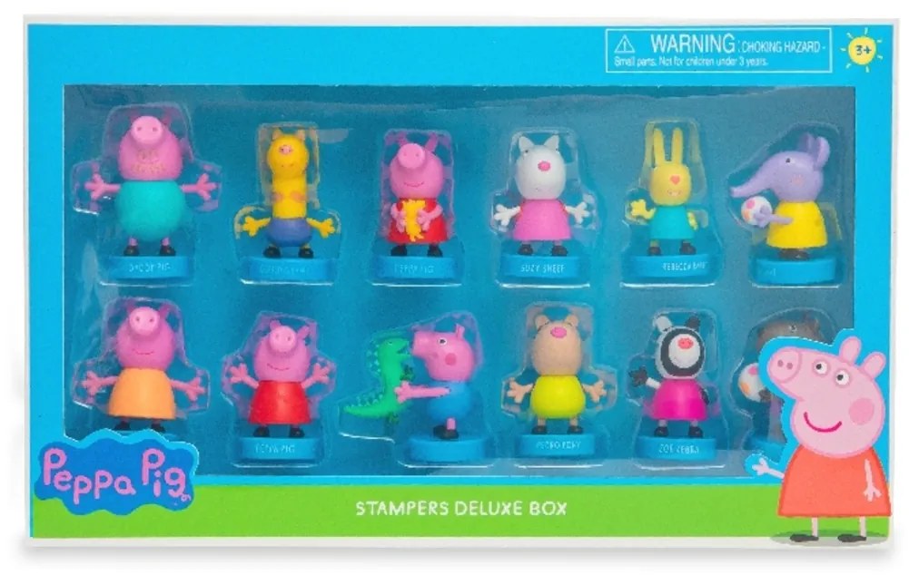 Set 12 figurek purcelul Peppa cu o ștampilă
