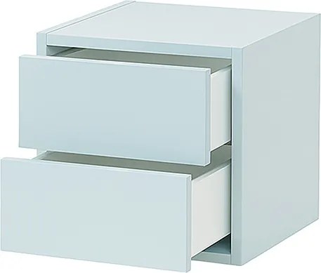 Boxie 2 sertare dulap de perete 40x40x37 cm albastru