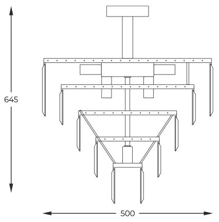 Lustră aplicată Zuma Line FC17106/6+3+1-CHROME+CL AMEDEO 10xE14/40W/230V crom