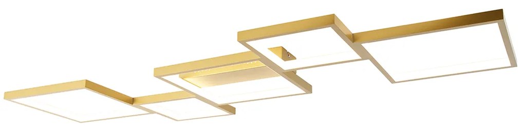 Plafoniera aurie cu LED inclus, cu dimmer pe 3 trepte, 5 lumini - Lejo
