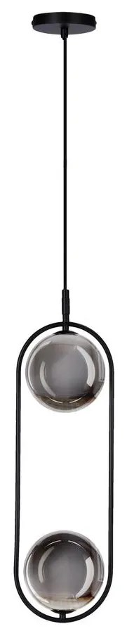 Lustră pe cablu CORDEL 1xG9/28W/230V negru/negru fumuriu