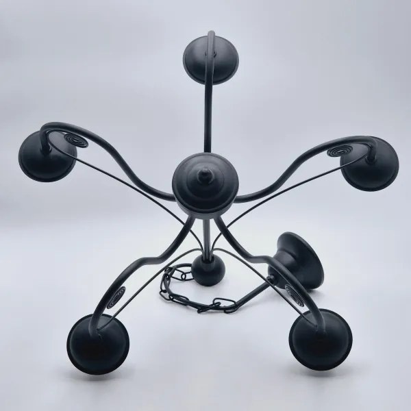 Lustră pe lanț DONATO 5xE14/40W/230V negru