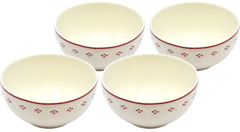 Mäser Set de boluri Lova Red 14 cm, 4 buc.
