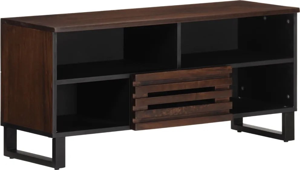 vidaXL Dulap TV, maro, 100x34x46 cm, lemn masiv de mango