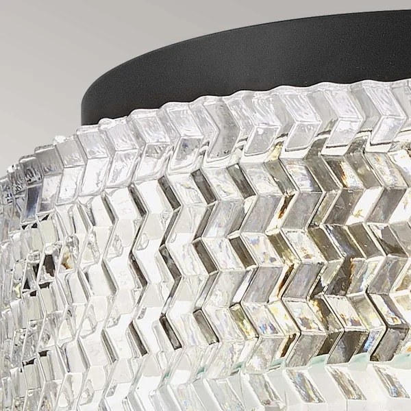 Plafonieră Hinkley HK-ELLE-F-S-BK 2xE27/60W/230V d. 30,5 cm negru