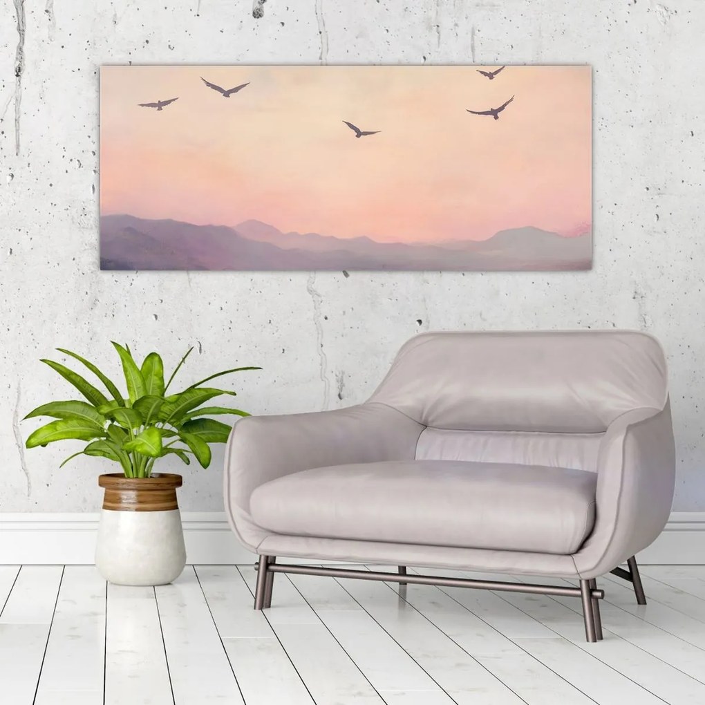 Tablou - Stol de păsări II. (120x50 cm)