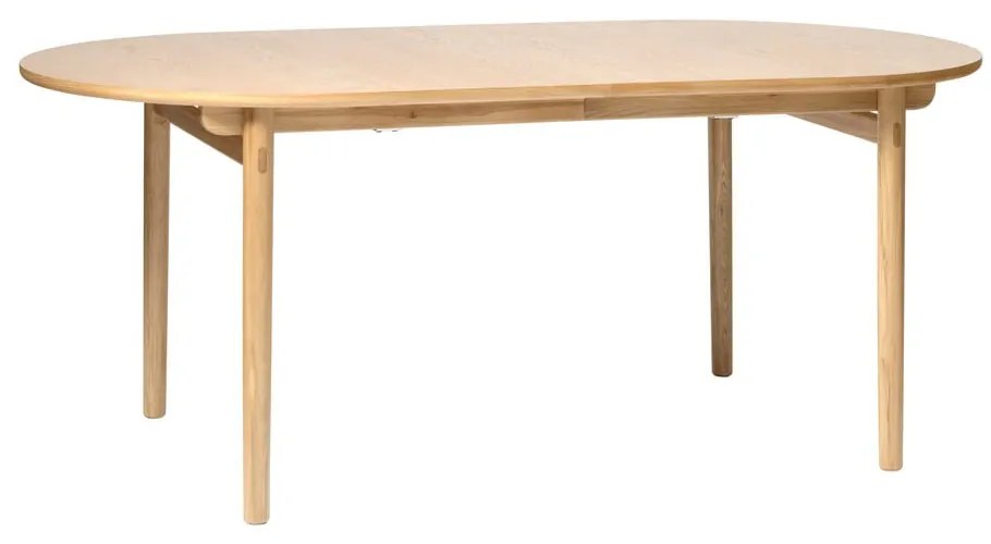 Masă de dining extensibilă cu aspect de lemn de stejar 100x190 cm Carno – Unique Furniture