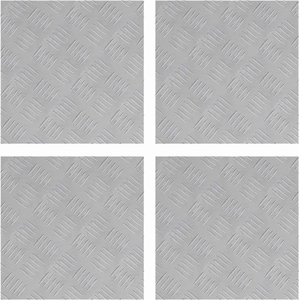 vidaXL Trepte Pătrat 4 pcs Argintiu 40 x 40 cm Aluminiu