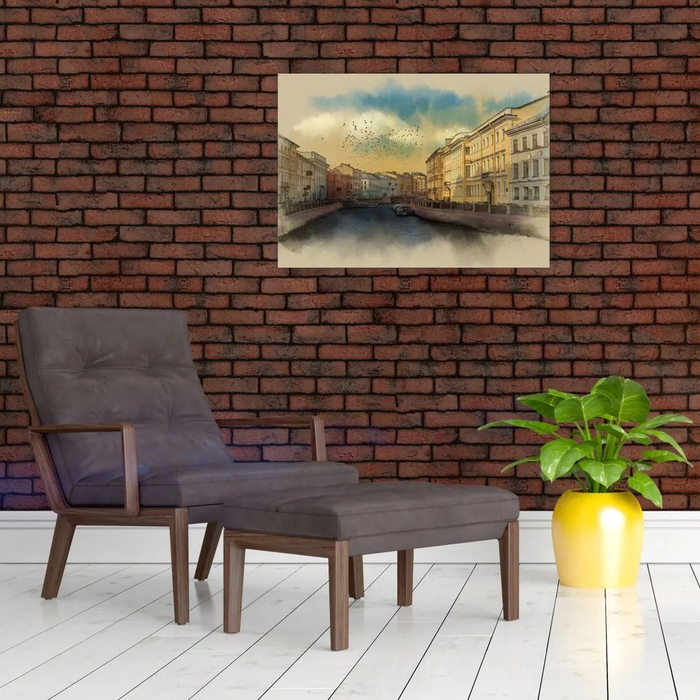 Tablou pe sticlă - Râul Moyka, Sankt Petersburg, Rusia (70x50 cm)
