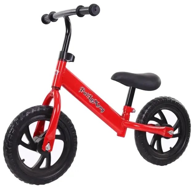 Bicicleta de echilibru fara pedale pentru incepatori, 2 - 5 ani, Rosu