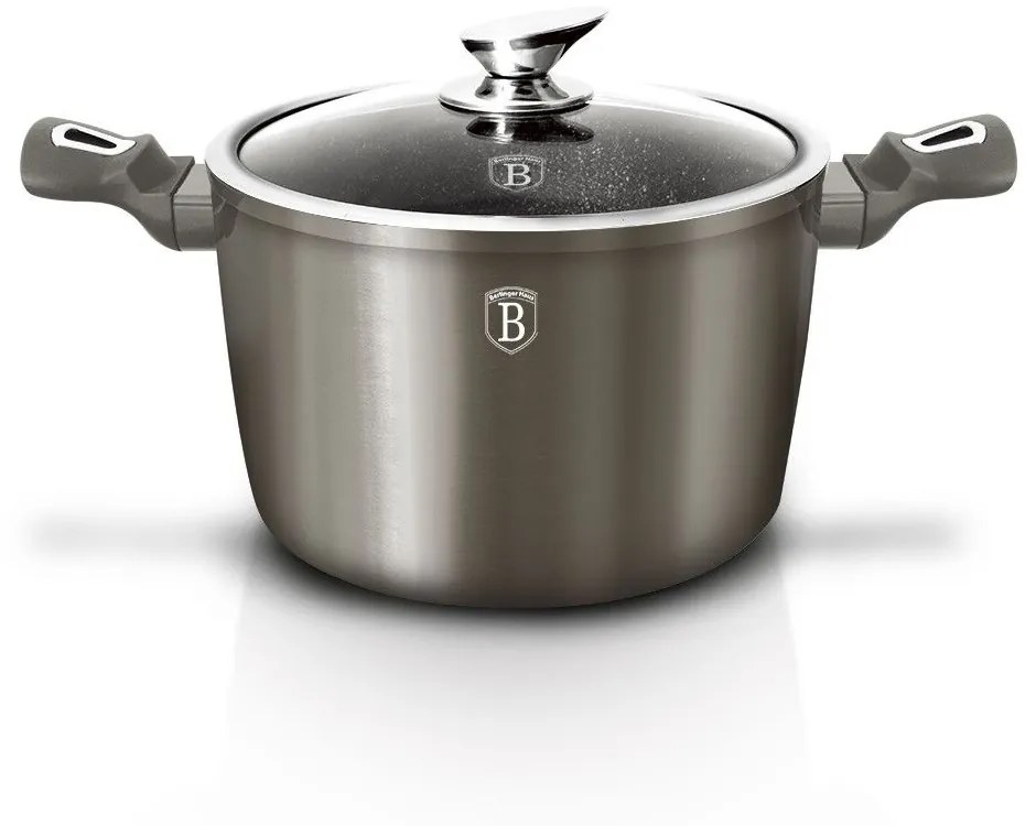 Oala cu capac 26 cm Carbon Metallic Line Berlinger Haus BH 1248N