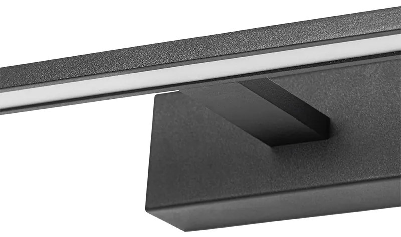 Aplica de perete moderna neagra 41,5 cm cu LED inclus IP44 - Jerre