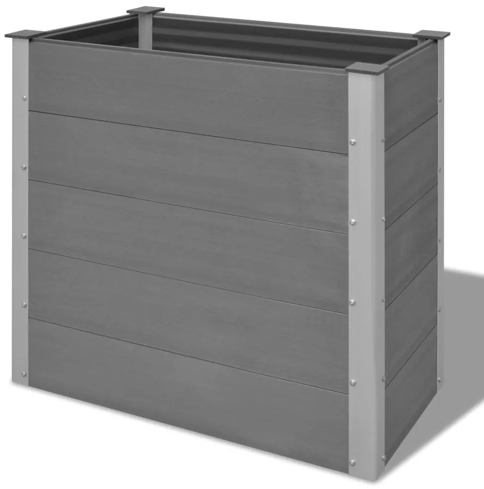 Strat inaltat de gradina, gri, 100 x 50 x 91 cm, WPC 1, Gri, 100 x 50 x 91 cm