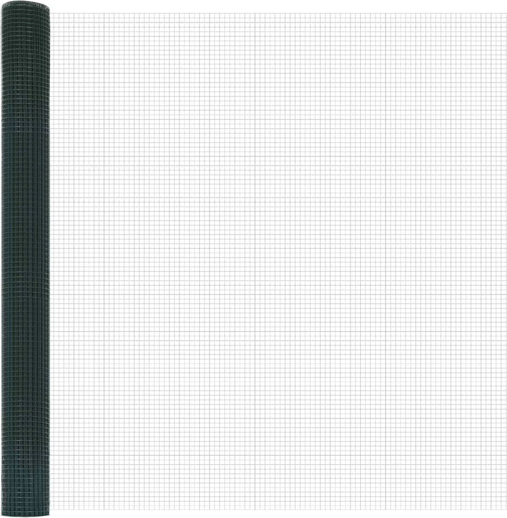 vidaXL Gard din sârmă sudată Verde 1.6 x 10 m