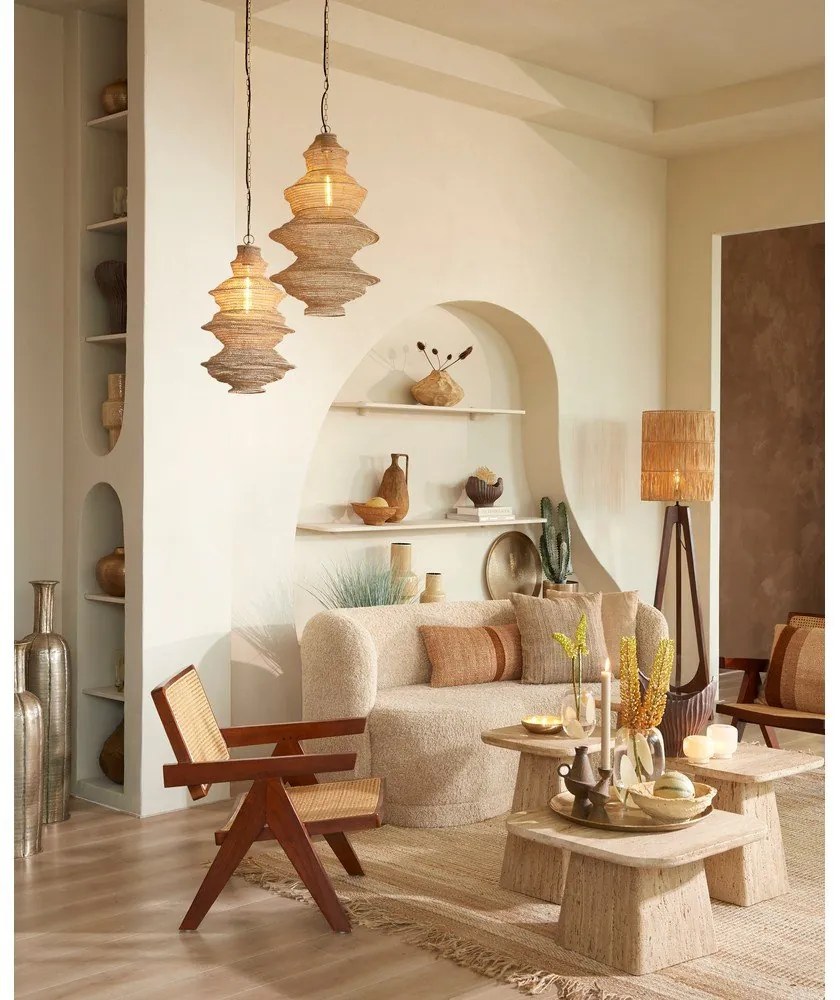 Măsuță auxiliară cu blat din piatră 45x45 cm Kepami – Light &amp; Living