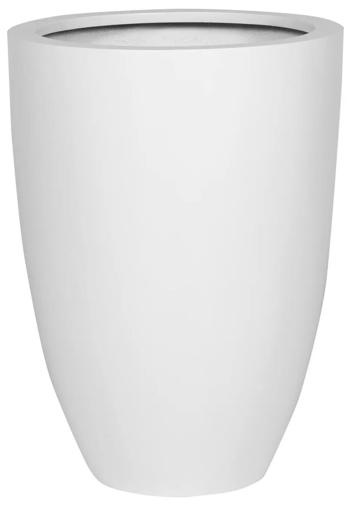 Ghiveci de flori Ben, alb mat, dimensiuni multiple - PotteryPots Mărime: L - v. 55 cm, ⌀ 40 cm