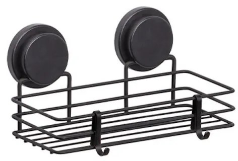 Etajera pentru baie Metalife MGS-718, 1 nivel, 41x25x15.5 cm, Negru