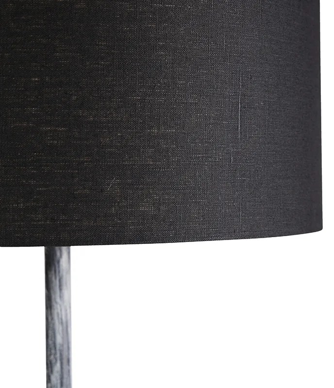 Lampă de podea gri cu abajur negru 50 cm - Simplo