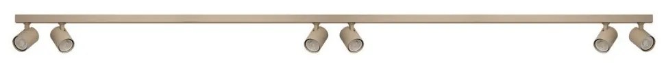 Plafoniera liniara bej cu 6 spoturi EXO 6, 200cm
