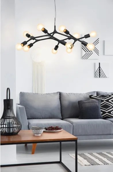 Eglo 98347 - Lustră pe cablu BOCADELLA 12xE27/60W/230V