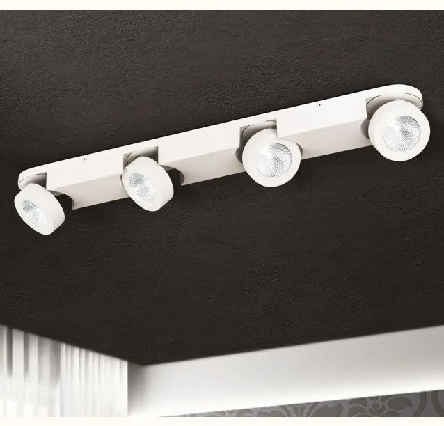 Plafoniera cu 4 spoturi directionabile Meno LED, alb Str 10-467/4 weiß OR
