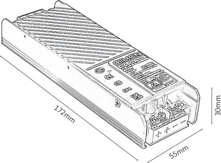 Sursă de alimentare încastrată pentru corpuri de iluminat în sistem de șină Rabalux 70206 LiTrack 100W/230V