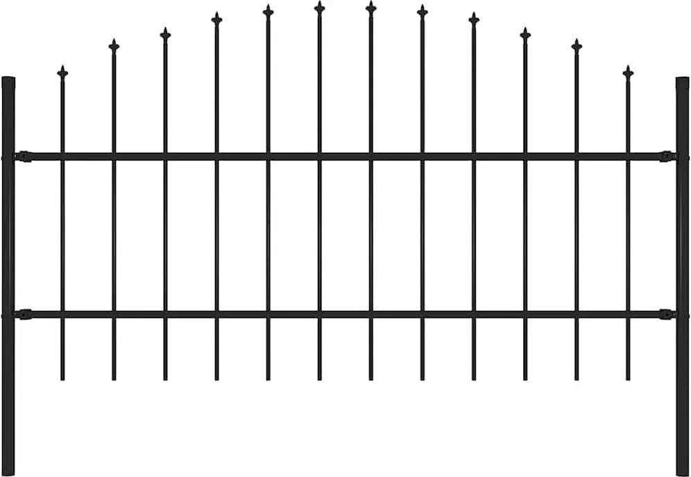 vidaXL Gard de grădină Woerden cu vârf tip suliță din oțel 170x100 cm negru