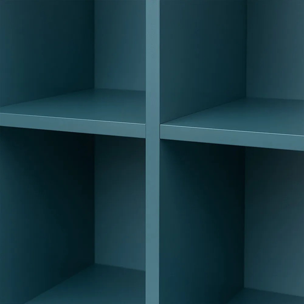 Boxie dulap de perete deschis 80x80x37 cm albastru petrol