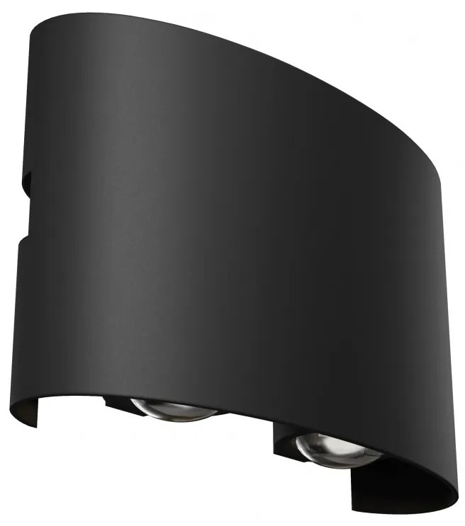 Aplica de perete exterior cu iluminat arhitectural IP54 LED Strato negru