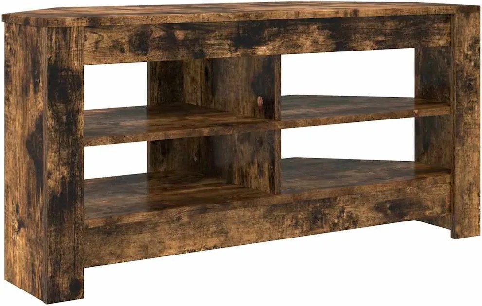 vidaXL DulapdecolțpentruTV Stejar fumuriu 102 x 40,5 x 45 cm