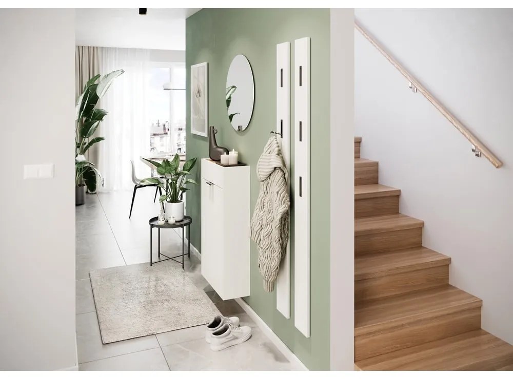 Dulap alb cu aspect de lemn de stejar 56x97x22 cm Ameca – Germania