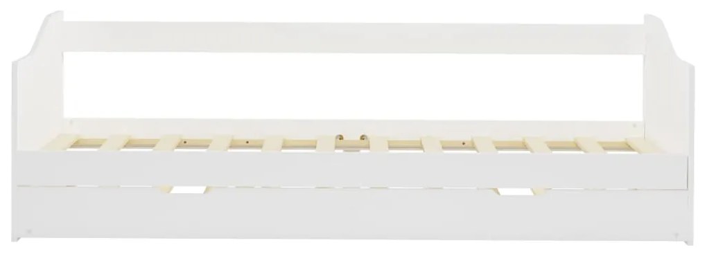 Cadru pat canapea, extensibil, alb, 90 x 200 cm, lemn de pin Alb