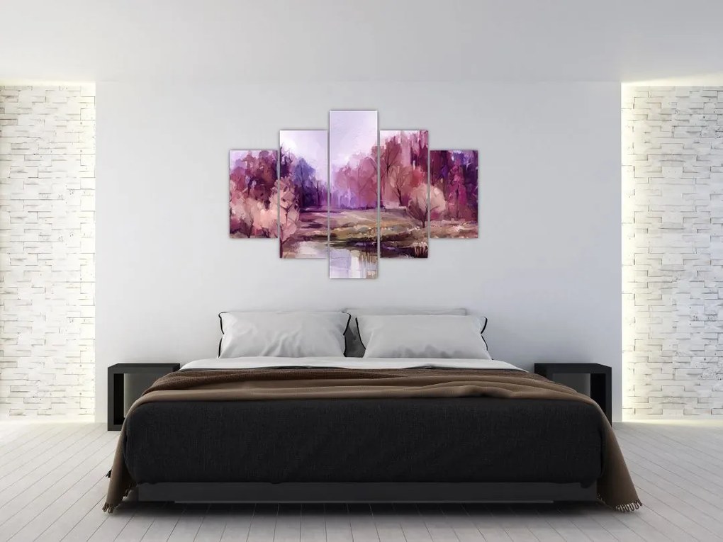 Tablou - Peisaj de toamnă - pictură (150x105 cm)