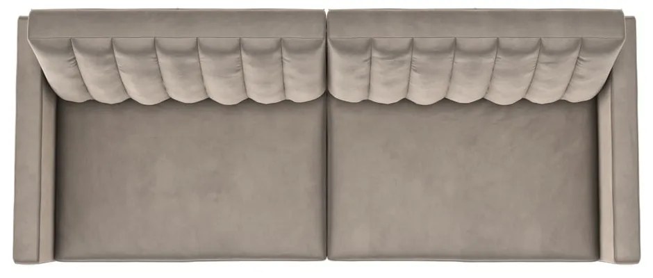 Canapea gri deschis cu tapițerie din catifea 207 cm Celine – Støraa