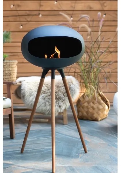 Șemineu pe bioetanol TOKIO 45 x 100 cm, 2 kW, negru