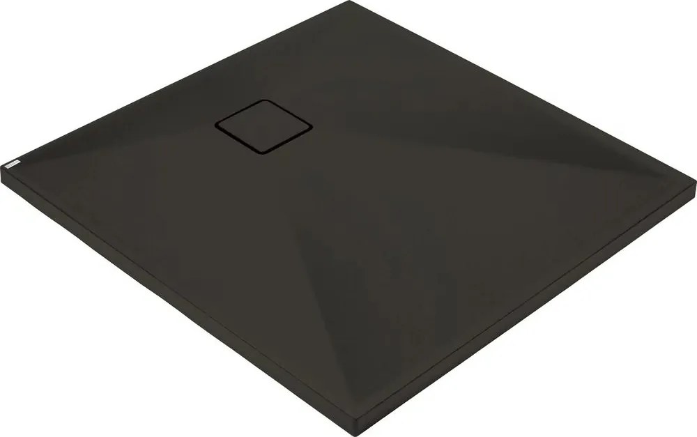 Cadita de dus patrata Deante Correo din granit negru 80x80 cm