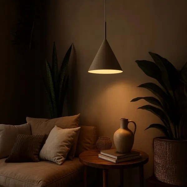 Lustră pe cablu CAPITAL 1xGX53/15W/230V Ø 32 cm taupe