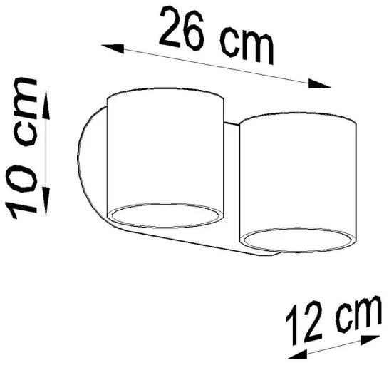 Aplică perete spot ORBIS 2xG9/40W/230V gri