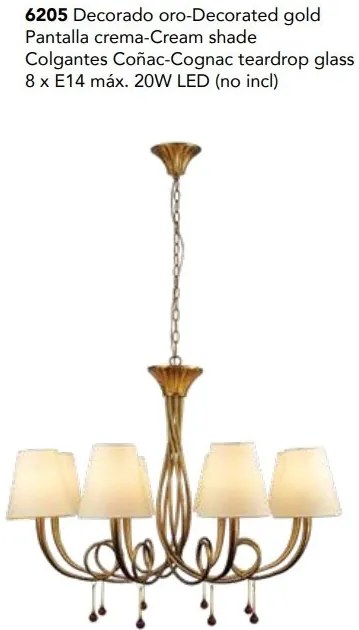 Candelabru elegant cu 8 brate Paola