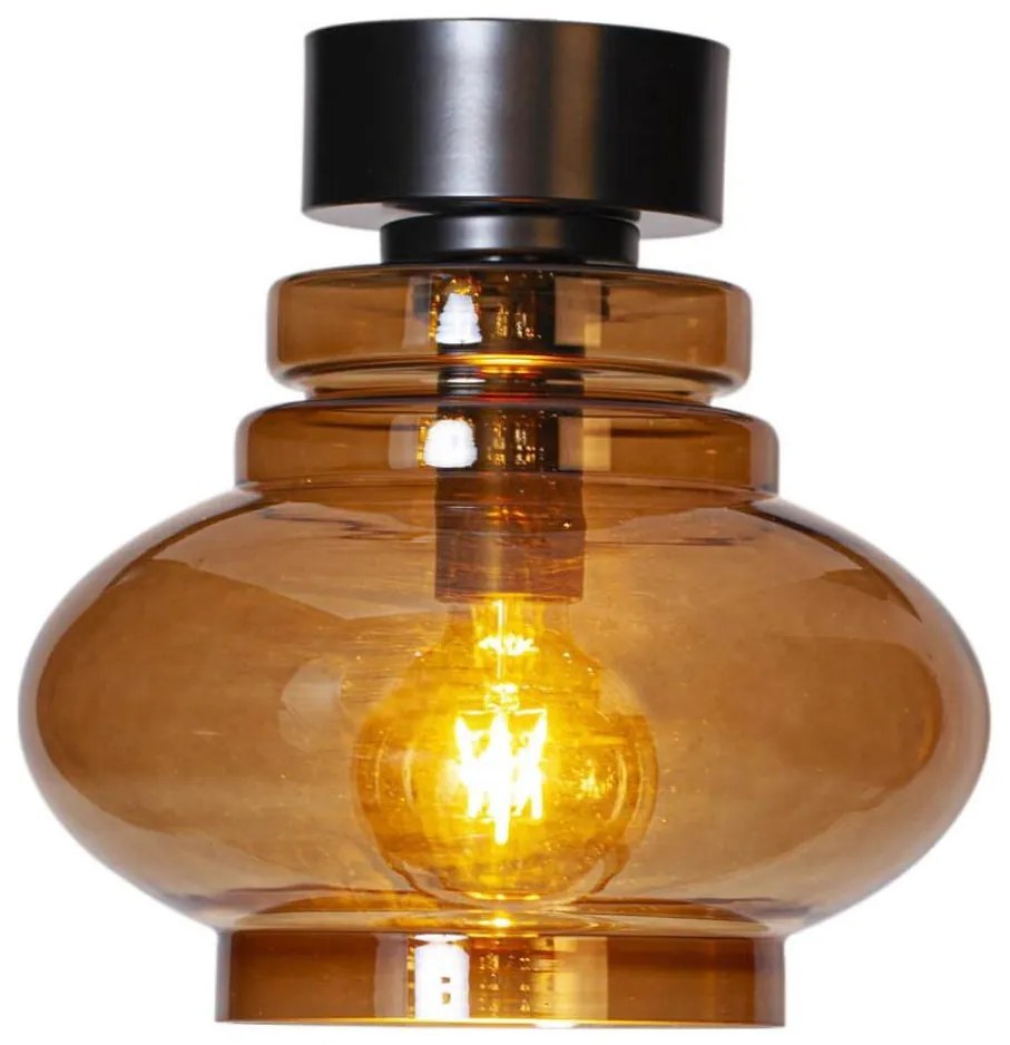 ByRydens 4202200-5512 Plafonieră DOLORES 1xE27/5W/230V Ø30cm maro/fumuriu