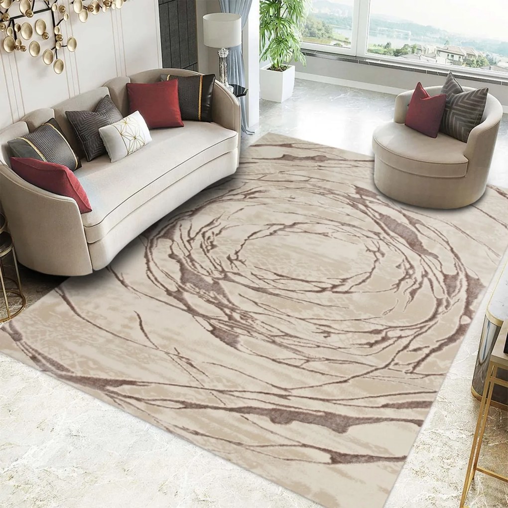 Covor Modern Living , Dormitor Dreptunghiular Elif F353A Crem (Alege dimensiunea: 200 x 290)