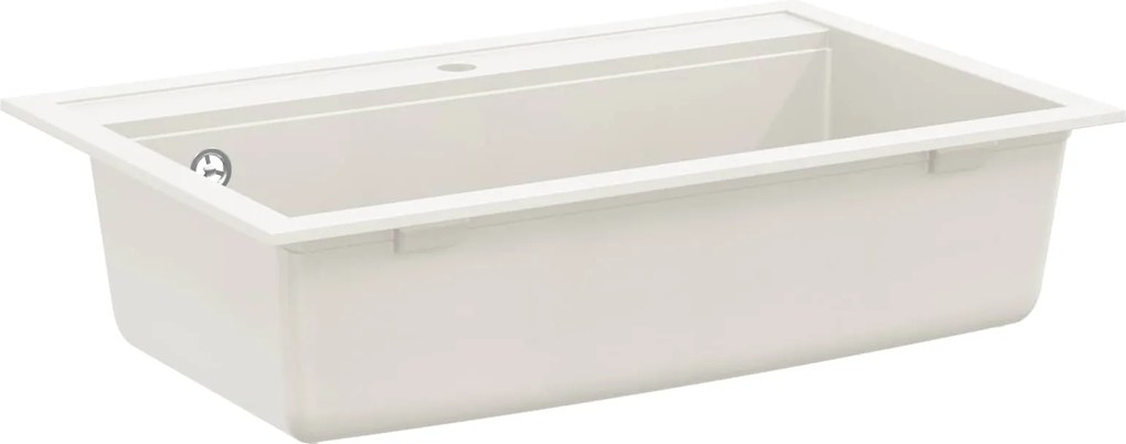 vidaXL Chiuvetă Alb 795 x 505 mm Granit